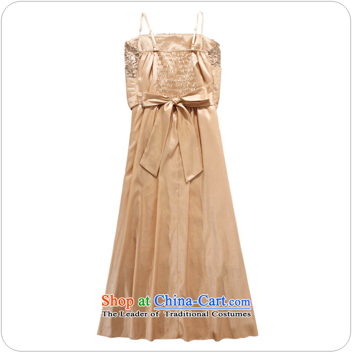 Hiv has elegant and well refined qi lace water drilling Sau San gown 3419-1  XXXL champagne color pictures, prices, brand platters! The elections are supplied in the national character of distribution, so action, buy now enjoy more preferential! As soon as possible.