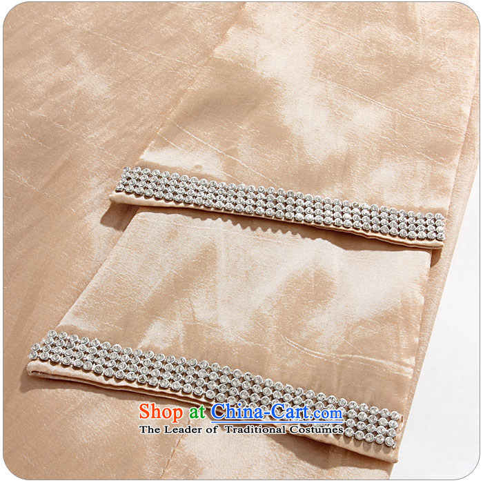 Hiv has elegant and well refined qi lace water drilling Sau San gown 3419-1  XXXL champagne color pictures, prices, brand platters! The elections are supplied in the national character of distribution, so action, buy now enjoy more preferential! As soon as possible.