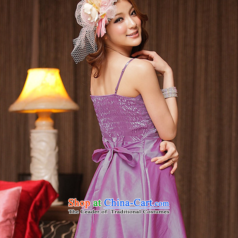 Hiv has been obsessed with winning pinch qi manually take dress dresses 8341-1  XXL, purple (aiyaqi HIV has been qi) , , , shopping on the Internet