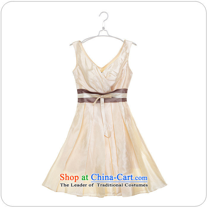 Hiv has been qi spring and summer aristocratic stylish V-Neck spell color dress dresses 8223-1 champagne color S picture, prices, brand platters! The elections are supplied in the national character of distribution, so action, buy now enjoy more preferential! As soon as possible.