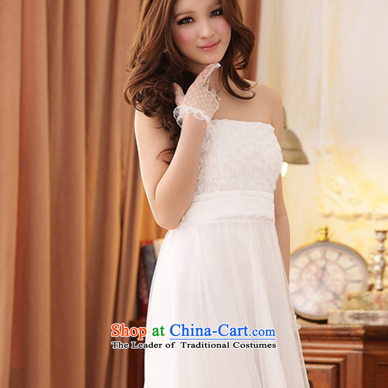 Hiv has been qi romantic Rose foutune gauze end chest dress dresses 3109-1 White XL, HIV has been qi (aiyaqi) , , , shopping on the Internet