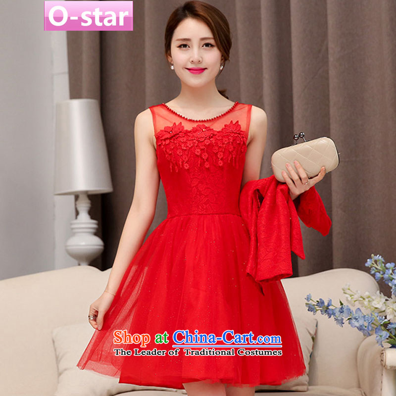  Two kits o-star dresses dress in spring and autumn 2015 new stylish look like two kits bride wedding dress red 1 Xxl,o-star,,, shopping on the Internet