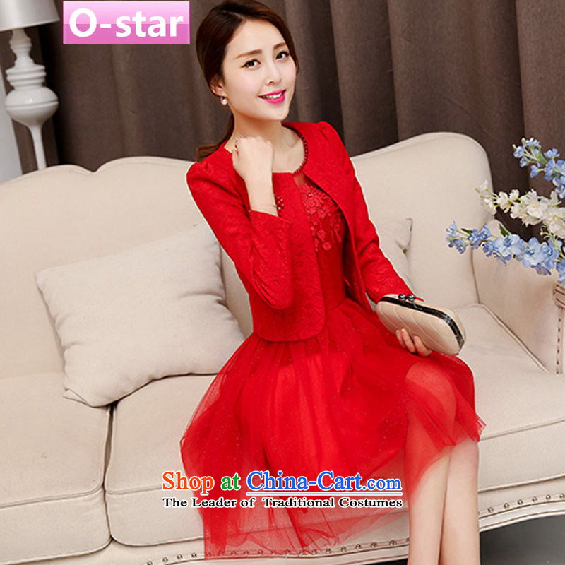  Two kits o-star dresses dress in spring and autumn 2015 new stylish look like two kits bride wedding dress red 1 Xxl,o-star,,, shopping on the Internet