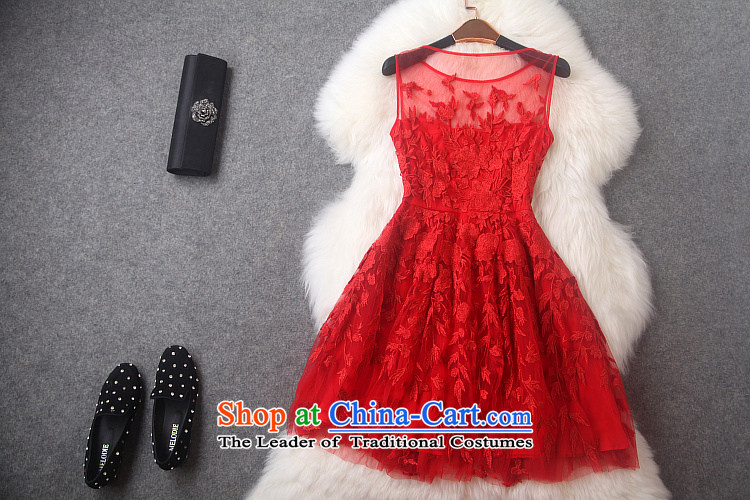 New stylish of caynova2015 sense of nets gold embroidery Sau San video thin dress dresses red XL Photo, prices, brand platters! The elections are supplied in the national character of distribution, so action, buy now enjoy more preferential! As soon as possible.