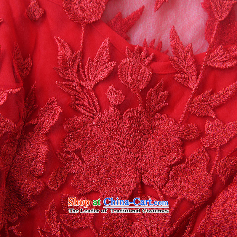 New stylish of caynova2015 sense of nets gold embroidery Sau San video thin dress dresses red xl,caynova,,, shopping on the Internet