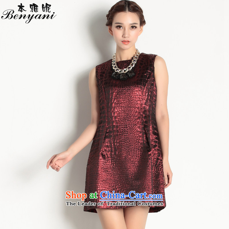 The new spring 2015 Connie stereo light silk dresses temperament catering small sleeveless dresses XL_170 evergreens Charm