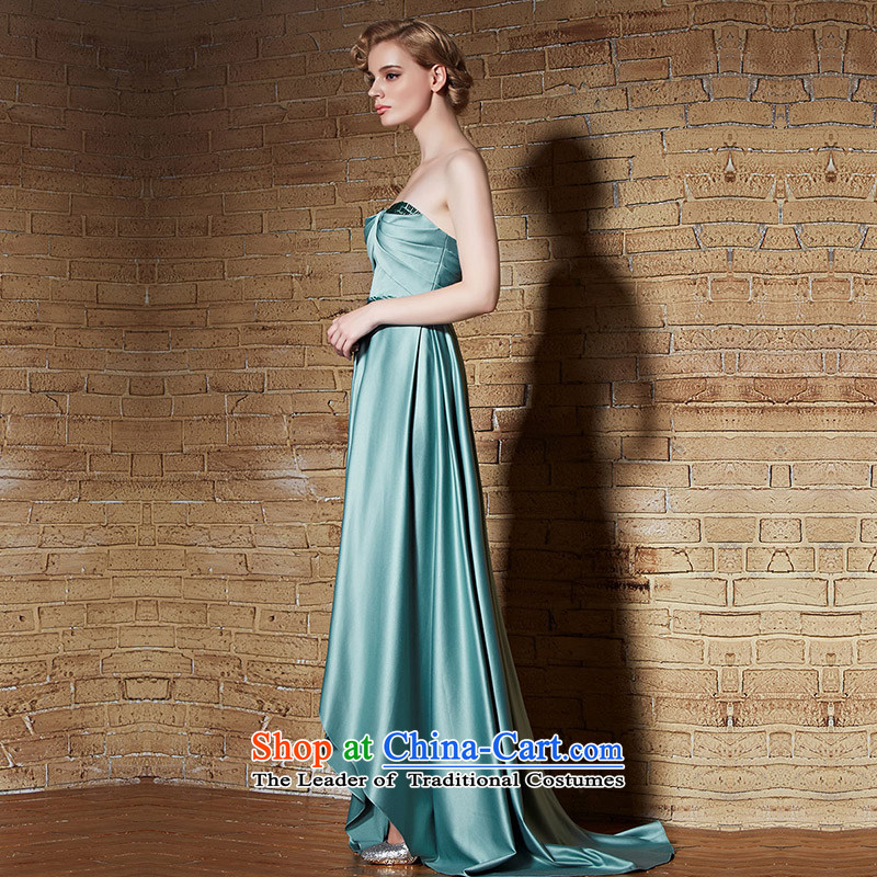 Creative New 2015 Fox evening dresses long high-waist dress wiping the chest and sexy evening dress banquet performances dress tail dress long skirt 30892 S creative fox green (coniefox shopping on the Internet has been pressed.)