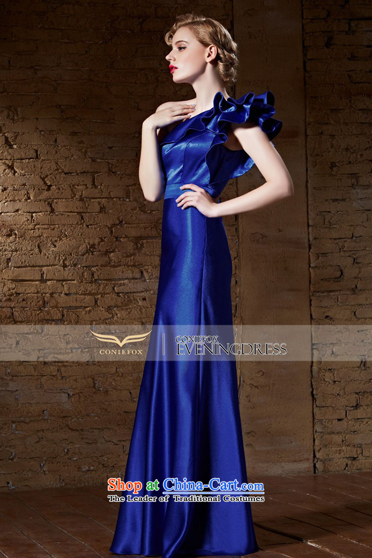 Creative New 2015 FOX evening dress blue shoulder dress long gown evening banquet service reception dress annual bows presided over 30855 deep blue dress XXL picture, prices, brand platters! The elections are supplied in the national character of distribution, so action, buy now enjoy more preferential! As soon as possible.