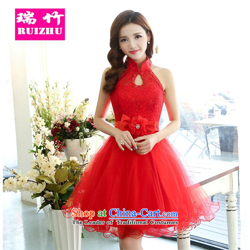 Rui Zhu summer sleeveless pregnant women dress Red Dress Short of bows dresses marriage pregnant women serving Top Loin of roses drink red XL, Rui Zhu (RUIZHU) , , , shopping on the Internet