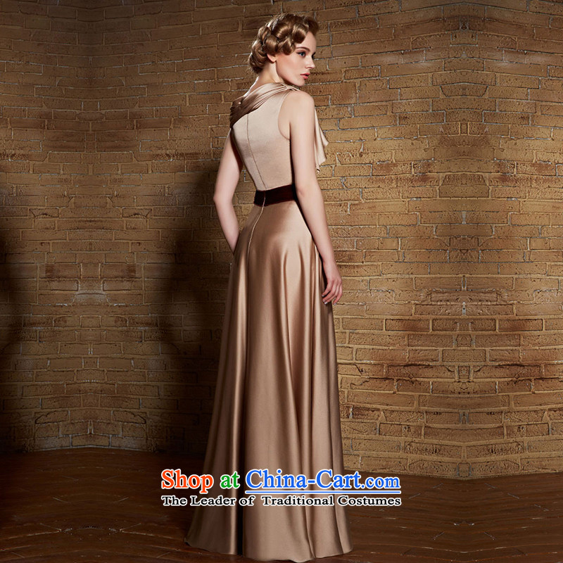 Creative Fox evening dress Top Loin of graphics and slender, dress banquet bride bows dress long skirt gold dress female annual chairpersons evening dress 308.8 apricot XXL, creative Fox (coniefox) , , , shopping on the Internet