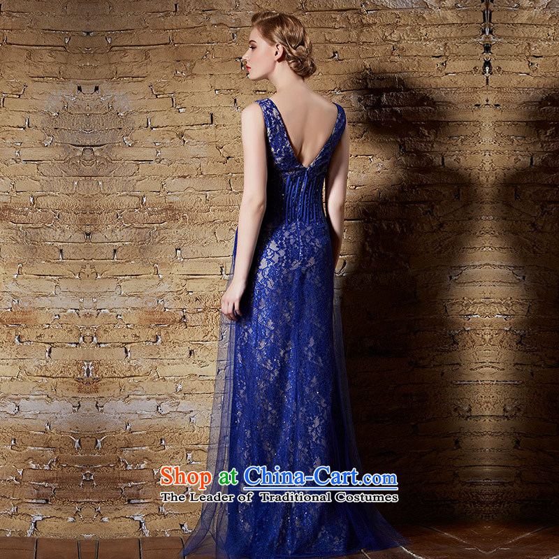 Creative Fox evening dress blue dress crowsfoot dresses classic long to dress model dress exhibition dress annual meeting of persons chairing the dress 30903 Blue Fox (coniefox L, creative) , , , shopping on the Internet