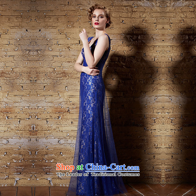 Creative Fox evening dress blue dress crowsfoot dresses classic long to dress model dress exhibition dress annual meeting of persons chairing the dress 30903 Blue Fox (coniefox L, creative) , , , shopping on the Internet