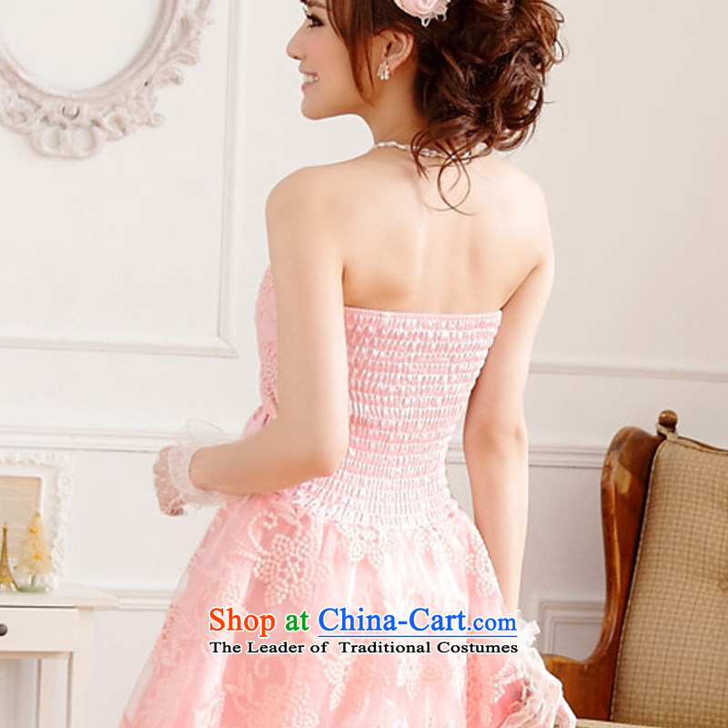 The Korean version of HIV have been women's Qi New Europe at the end of the root of burrs rust chest princess skirt bridesmaid dress annual small dress skirt (invisible) 9702A with pink XL, HIV has been qi (aiyaqi) , , , shopping on the Internet