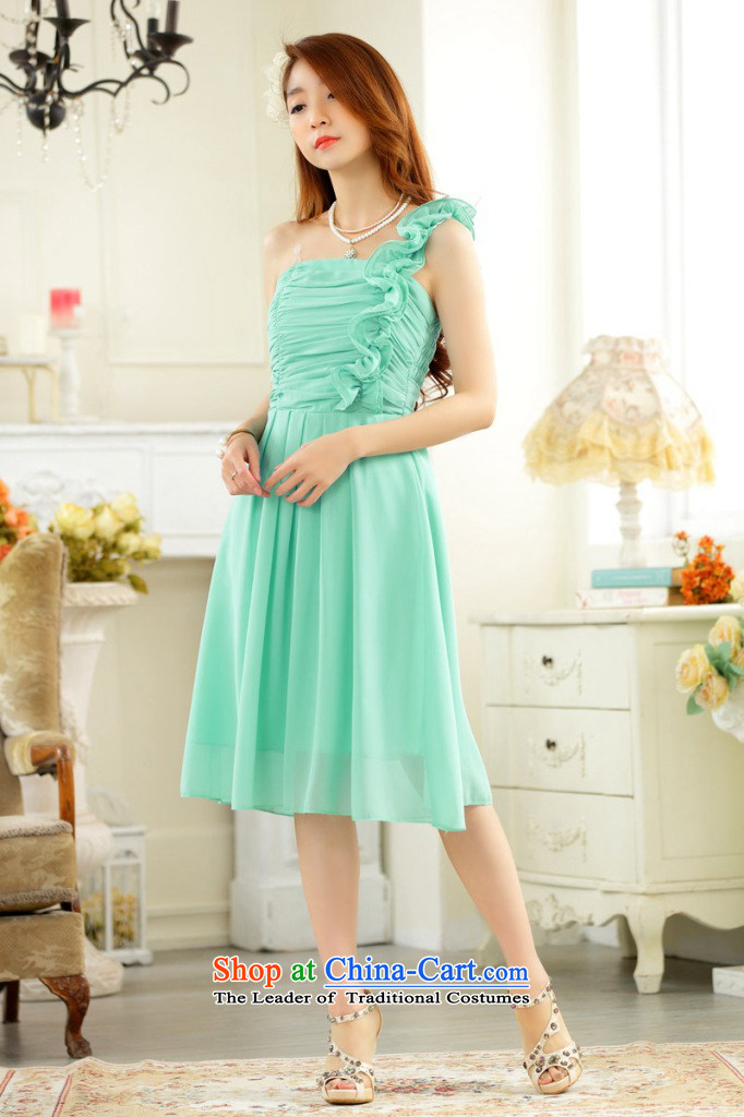 Hiv has been qi spring and summer Korea version thin shoulder chiffon small dress bridesmaid show services marriage xl strap dresses 9831A-1 blue are code picture, prices, brand platters! The elections are supplied in the national character of distribution, so action, buy now enjoy more preferential! As soon as possible.