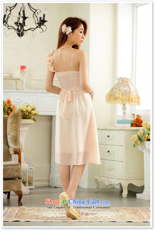 Hiv has been qi spring and summer Korea version thin shoulder chiffon small dress bridesmaid show services marriage xl strap dresses 9831A-1 blue are code picture, prices, brand platters! The elections are supplied in the national character of distribution, so action, buy now enjoy more preferential! As soon as possible.