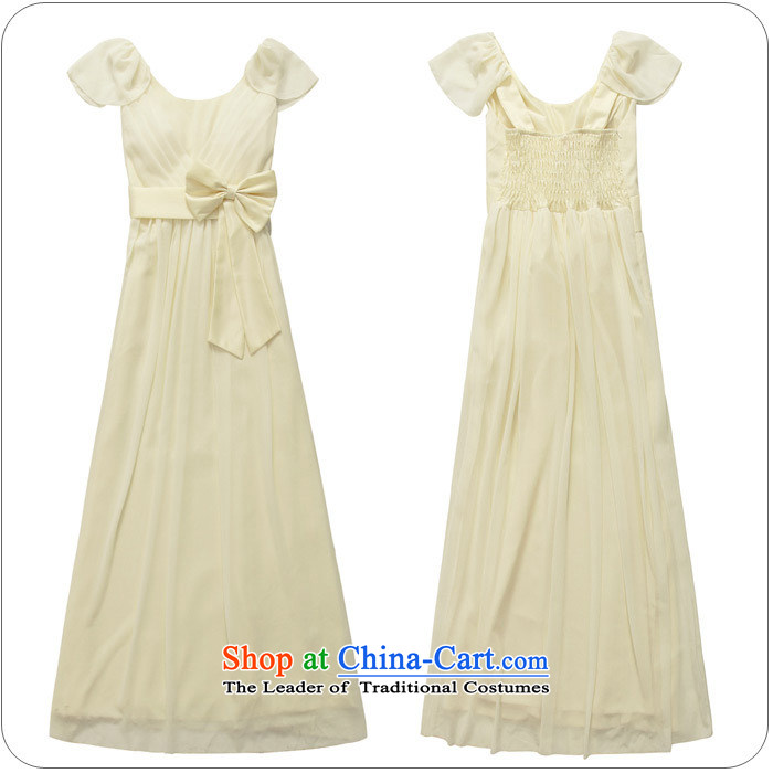 Hiv has stylish and elegant dinner Qi Foutune of long gown larger chiffon dresses gown skirt 9902A-1  XXXL champagne color pictures, prices, brand platters! The elections are supplied in the national character of distribution, so action, buy now enjoy more preferential! As soon as possible.