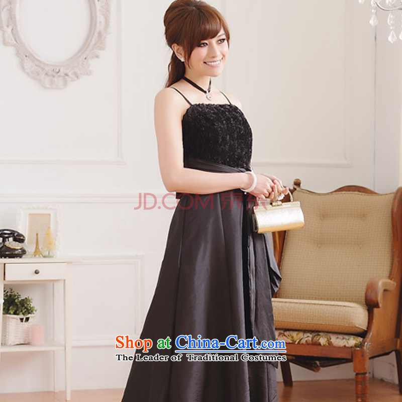 Hiv has been qi roses video thin drill large lifting strap buckle dresses, Chairman of appointments banquet dress 9700A-1  XXL, Black (aiyaqi HIV has been qi) , , , shopping on the Internet