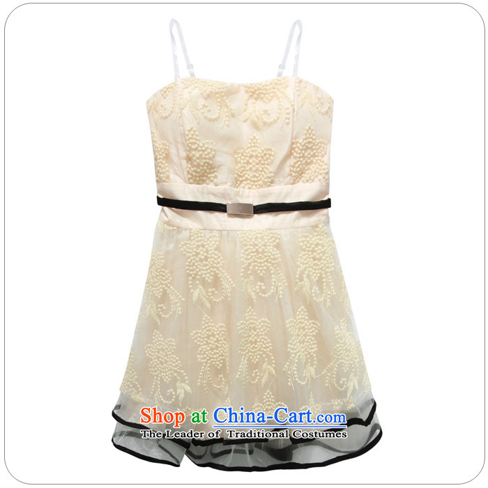 Hiv has been qi embroidery lace lanterns skirt anointed chest small dress sister skirt (feed) 9107A-1 stealth  XXXL champagne color pictures, prices, brand platters! The elections are supplied in the national character of distribution, so action, buy now enjoy more preferential! As soon as possible.