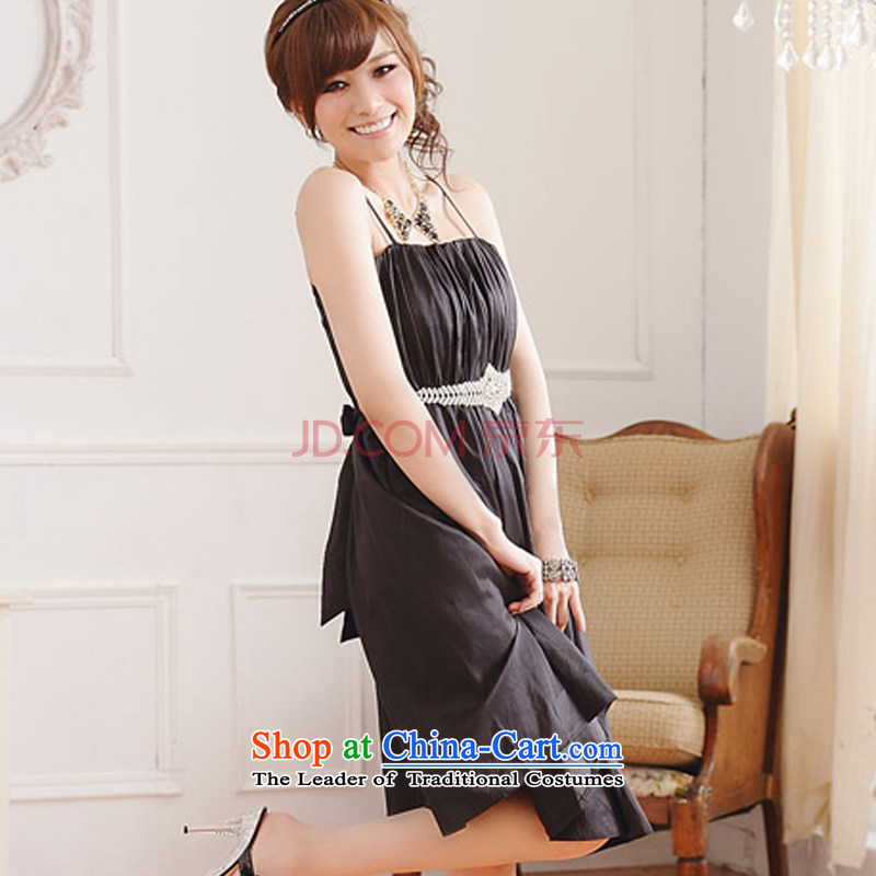 Hiv has been qi stylish and simple Wah Kwai-loaded thin waist belt drill lifting strap court dress princess dresses 9509A-1 Black XL, HIV has been qi (aiyaqi) , , , shopping on the Internet