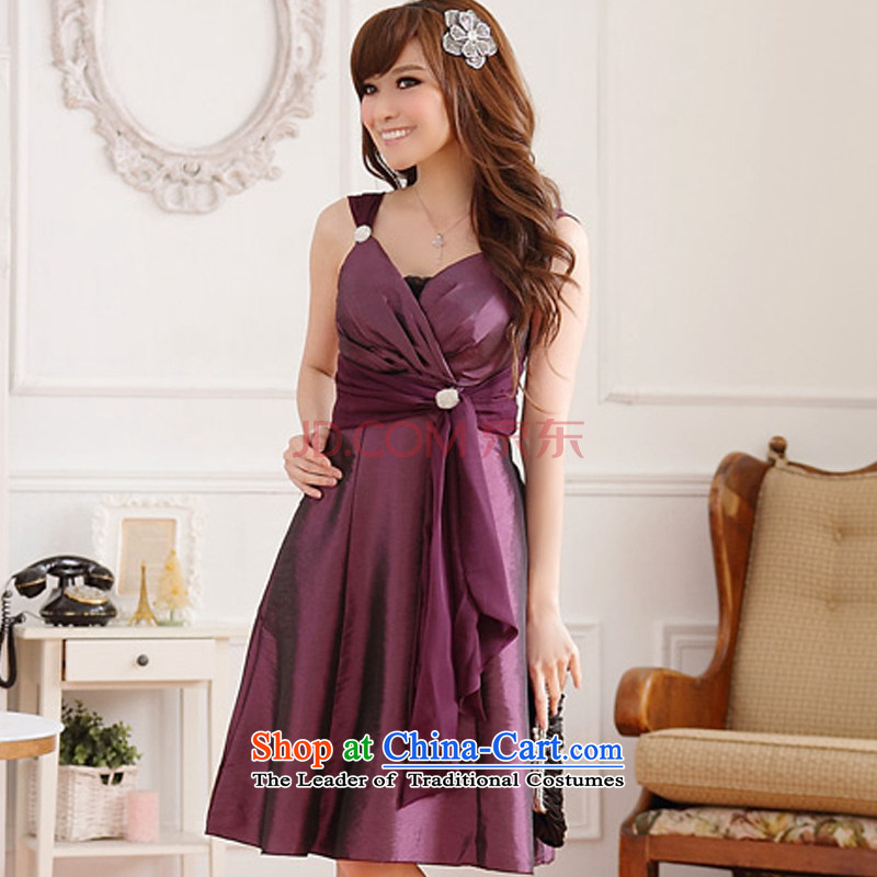 The Korean version of HIV have been qi evening out chest thin waist Sau San V-Neck xl dress skirt the strap can be removed from the Diamond Sisters (wrapped with chest 9506A-1) Purple XXXL, HIV has been qi (aiyaqi) , , , shopping on the Internet