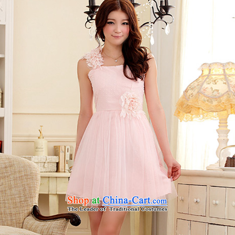 Hiv has been qi sweet lovely gauze princess skirt shoulder dress bows services services bridesmaid 9205A-1 sister pink are already HIV code, qi (aiyaqi) , , , shopping on the Internet