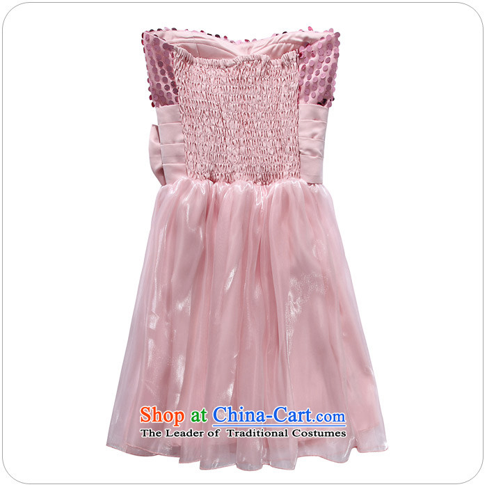 Hiv has been qi  2015 wedding dresses on small Dress Short stylish gathering bridesmaid repeatedly and skirt (feed) 9104A-12 stealth with pink XXL picture, prices, brand platters! The elections are supplied in the national character of distribution, so action, buy now enjoy more preferential! As soon as possible.