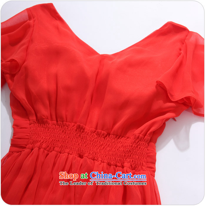 Hiv has large Qi Diamond Foutune of Sau San Niba cuff elegant long skirt chiffon banquet dress dresses 9200A-3 ORANGE XXL picture, prices, brand platters! The elections are supplied in the national character of distribution, so action, buy now enjoy more preferential! As soon as possible.