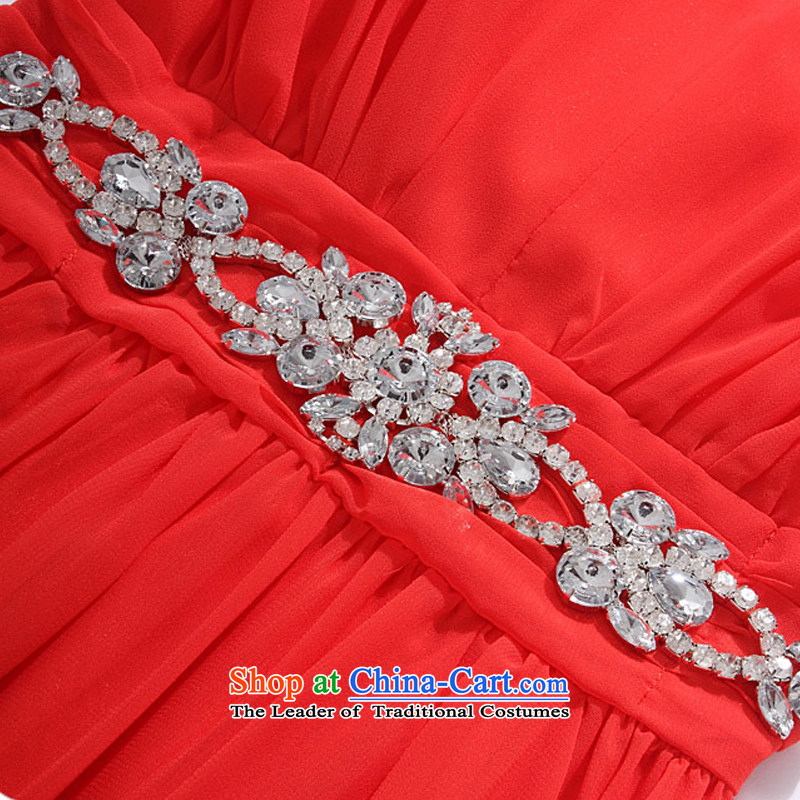 Hiv has large Qi Diamond Foutune of Sau San Niba cuff elegant long skirt chiffon banquet dress dresses 9200A-3 orange XXL, HIV has been qi (aiyaqi) , , , shopping on the Internet