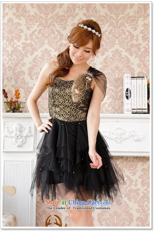 Hiv has been Qi Korean single shoulder rabbit hair bon bon bridal dresses marriage gauze lace larger bows 9201A-1 serving champagne color XL Photo, prices, brand platters! The elections are supplied in the national character of distribution, so action, buy now enjoy more preferential! As soon as possible.