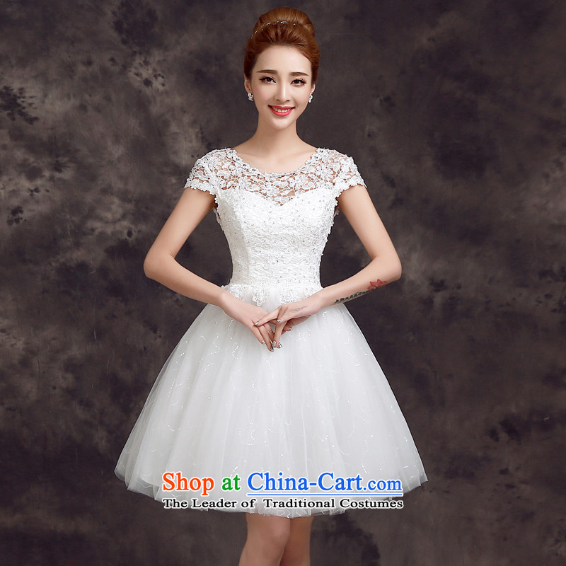 The privilege of serving-leung 2015 new spring and summer bridesmaid mission in Korean brides sister wedding dress small dress uniform white S honor bows services-leung , , , shopping on the Internet