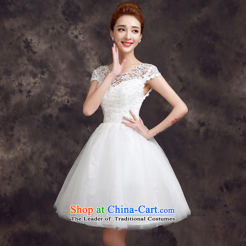 The privilege of serving-leung 2015 new spring and summer bridesmaid mission in Korean brides sister wedding dress small dress uniform white S honor bows services-leung , , , shopping on the Internet