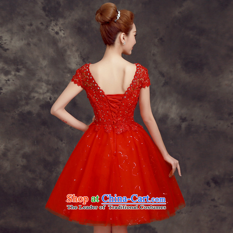 The privilege of serving-leung 2015 new spring and summer short) bridesmaid mission sister mission bride wedding dress small dress bows to the honor of serving, red-leung , , , shopping on the Internet