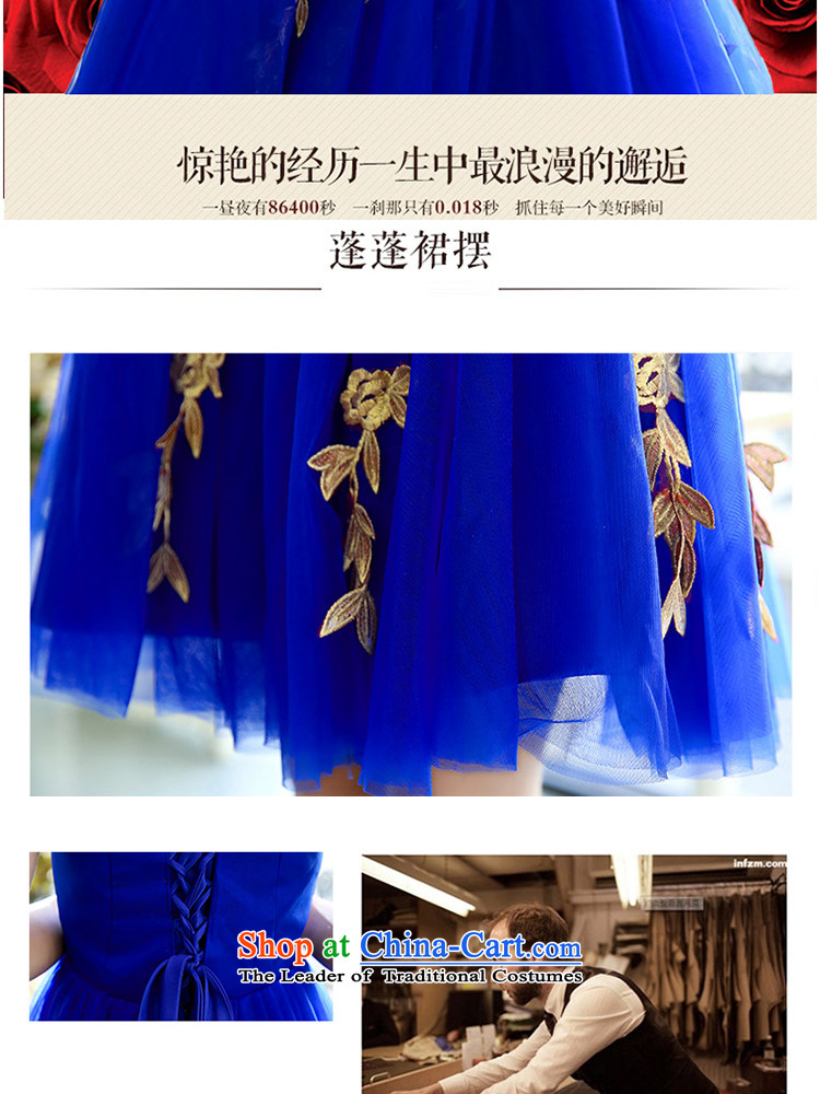 Suu Kyi Nga dresses involving dresses spring 2015 new v-neck temperament of a peacock figure marriages bows service) bridesmaid wedding dresses evening performances blue S picture, prices, brand platters! The elections are supplied in the national character of distribution, so action, buy now enjoy more preferential! As soon as possible.