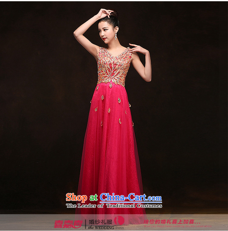 Hei Kaki 2015 new bows dress Korean shoulders evening dresses V-neck under the auspices of the annual concert dress skirt  DJ16 banquet rose L pictures, prices, brand platters! The elections are supplied in the national character of distribution, so action, buy now enjoy more preferential! As soon as possible.