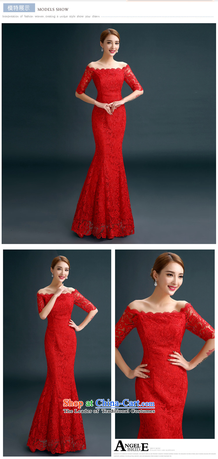 Gil beautiful spring and summer 2015 new marriages one field shoulder bows tie long crowsfoot lace evening dress red L picture, prices, brand platters! The elections are supplied in the national character of distribution, so action, buy now enjoy more preferential! As soon as possible.