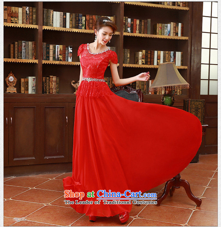 The Korean version of the stylish shoulders water drilling bride bridesmaid mission red long marriage bows dress code pictures, pink XL price, brand platters! The elections are supplied in the national character of distribution, so action, buy now enjoy more preferential! As soon as possible.