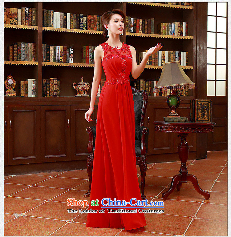 2015 Korean fashion shoulders straps flowers bride bridesmaid mission red long marriage bows Dress Code Red L picture, prices, brand platters! The elections are supplied in the national character of distribution, so action, buy now enjoy more preferential! As soon as possible.