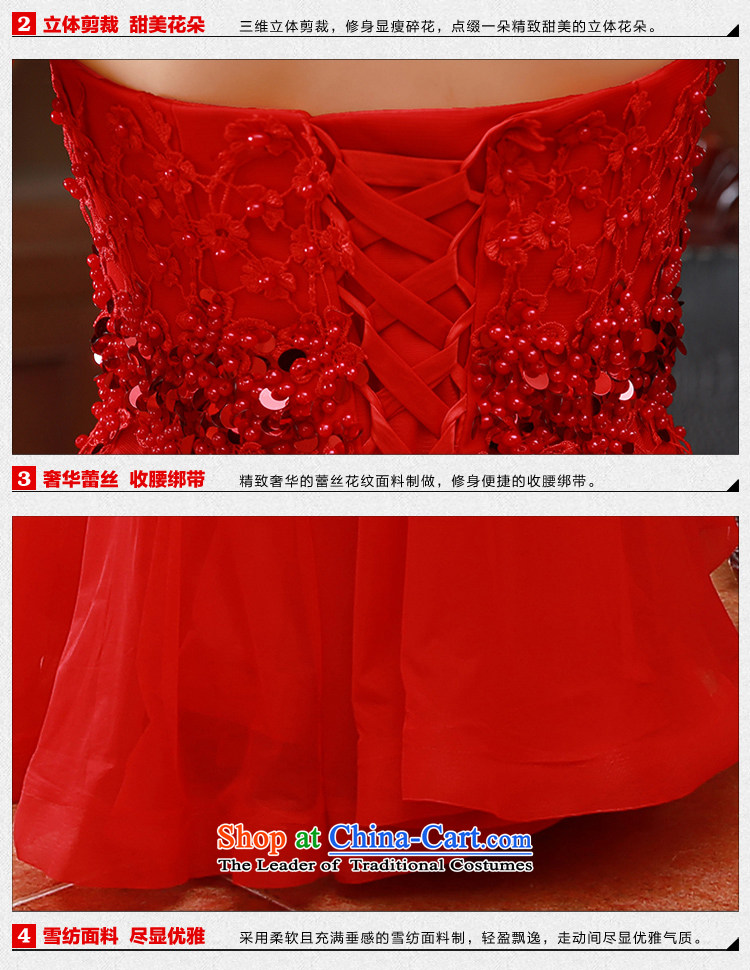 2015 Korean fashion and chest bride bridesmaid mission red long marriage bows Dress Code Red XL Photo, prices, brand platters! The elections are supplied in the national character of distribution, so action, buy now enjoy more preferential! As soon as possible.