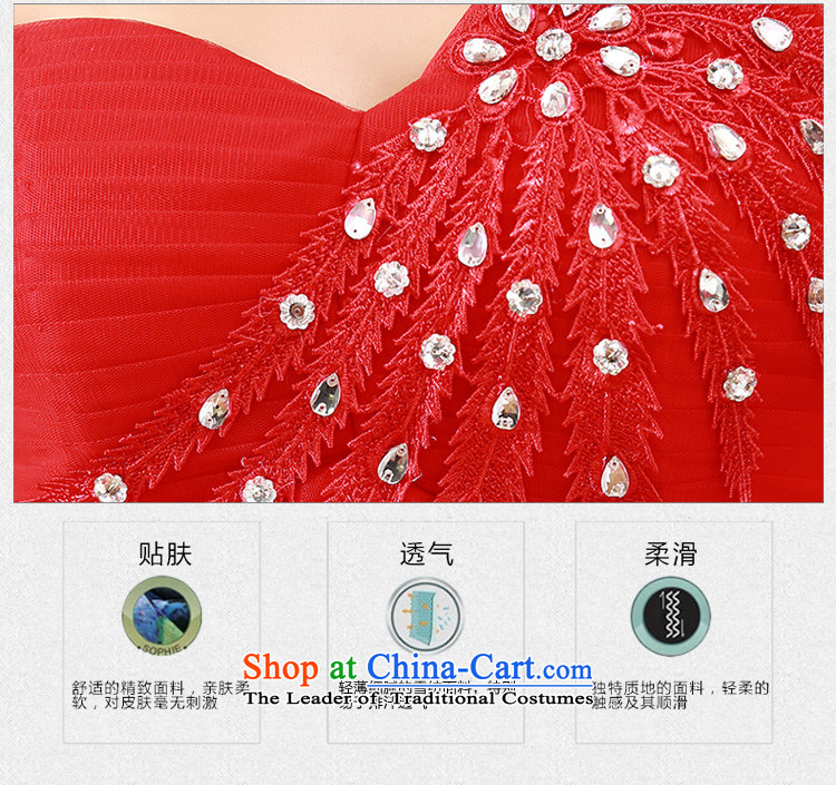 2015 Korean fashion shoulder straps bride bridesmaid short of marriage in red dress bows red S code picture, prices, brand platters! The elections are supplied in the national character of distribution, so action, buy now enjoy more preferential! As soon as possible.