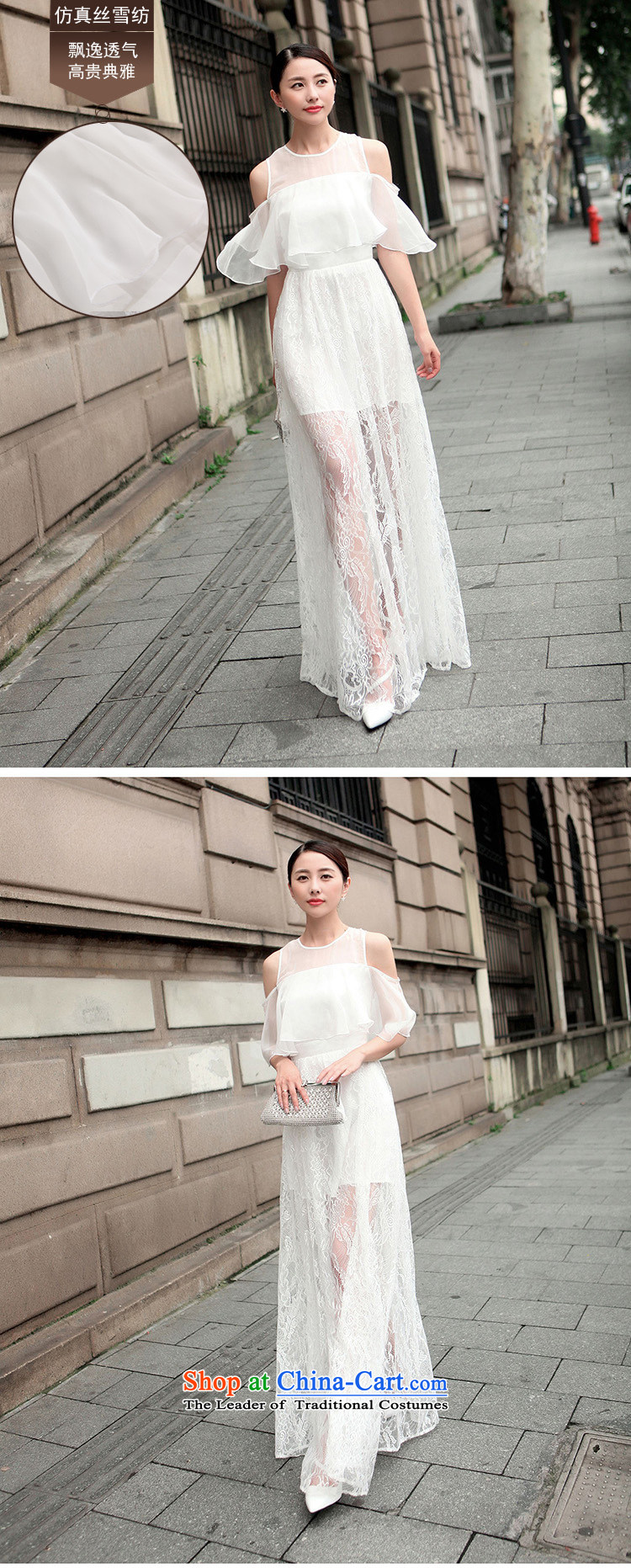 Gil werber 2015 Summer new temperament Sau San chiffon bare shoulders off the cuff lace long skirt dresses evening dresses 9943# female white L picture, prices, brand platters! The elections are supplied in the national character of distribution, so action, buy now enjoy more preferential! As soon as possible.