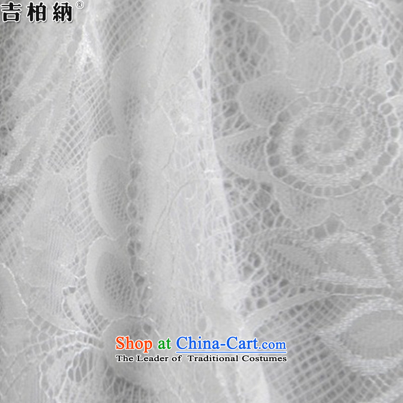 Gil werber 2015 Summer new temperament Sau San chiffon bare shoulders off the cuff lace long skirt dresses evening dresses female 9943# white L, Gil Park of , , , shopping on the Internet