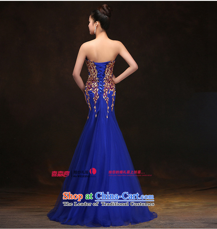 Hei Kaki 2015 new bows dress Korean anointed chest dress crowsfoot annual meeting was chaired by performing dress skirt  DJ26 BLUE XXL picture, prices, brand platters! The elections are supplied in the national character of distribution, so action, buy now enjoy more preferential! As soon as possible.