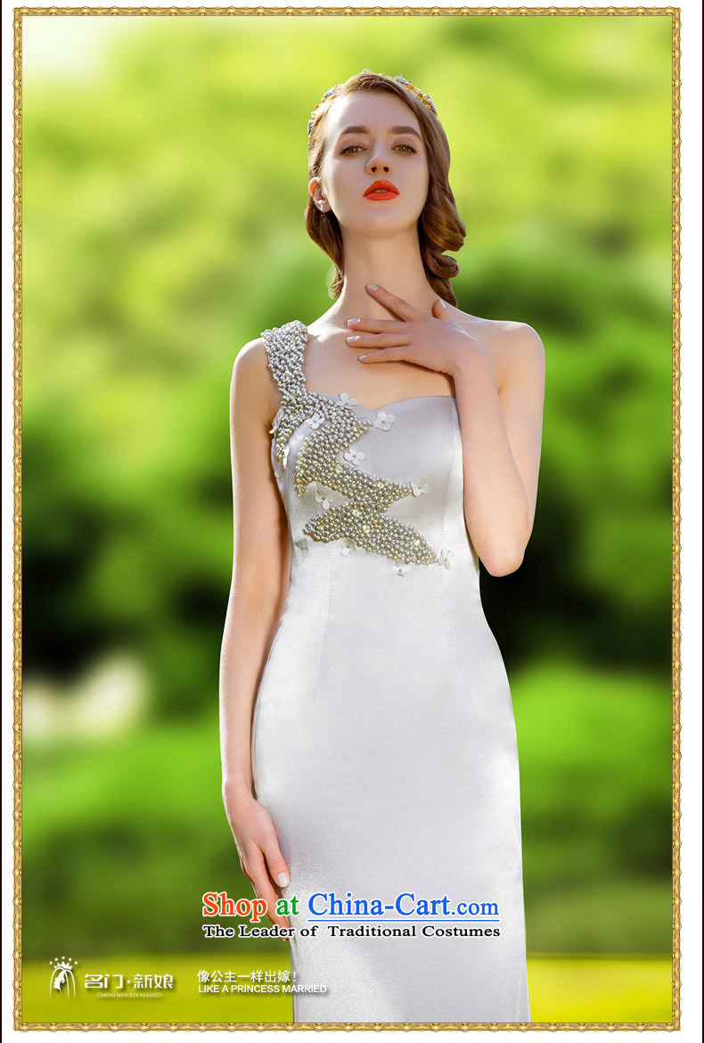 A new bride 2015 Silver elegant dress small trailing dress shoulder elegant dress 695 S picture, prices, brand platters! The elections are supplied in the national character of distribution, so action, buy now enjoy more preferential! As soon as possible.