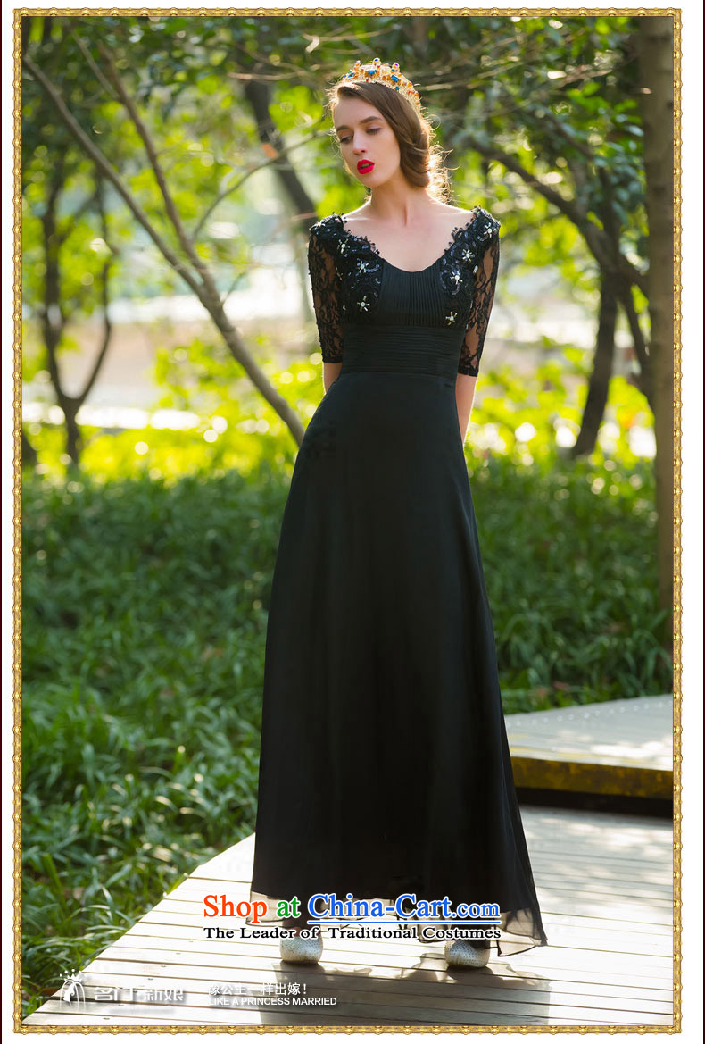 A new dresses bride 2015 dinner serving long black dress, fifth cuff lace 581 M picture, prices, brand platters! The elections are supplied in the national character of distribution, so action, buy now enjoy more preferential! As soon as possible.