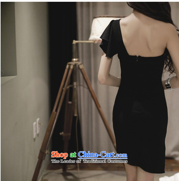 Yet Liqi 2015 Amoi female Korean sexy nightclubs shoulder bevelled edge irregular petticoats Sau San video thin dresses 4089th black 8345 are code picture, prices, brand platters! The elections are supplied in the national character of distribution, so action, buy now enjoy more preferential! As soon as possible.