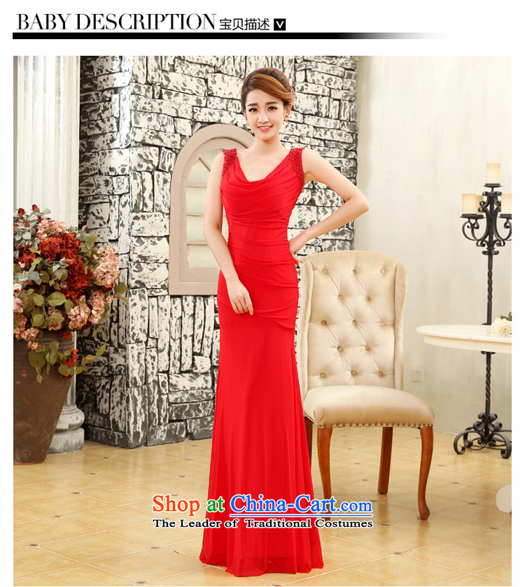 2015 new stylish long shoulders V-Neck crowsfoot evening dresses girl will marry red red XL pictures transmitted services, prices, brand platters! The elections are supplied in the national character of distribution, so action, buy now enjoy more preferential! As soon as possible.
