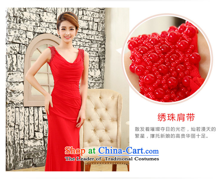 2015 new stylish long shoulders V-Neck crowsfoot evening dresses girl will marry red red XL pictures transmitted services, prices, brand platters! The elections are supplied in the national character of distribution, so action, buy now enjoy more preferential! As soon as possible.