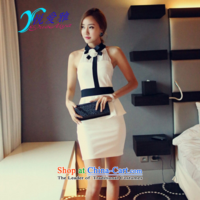 The Hyatt Regency love ya 2015 Summer new sexy night with chest flower fragrance small wind dresses and stylish look small dress code, both white DR6751 Yue Love Nga , , , shopping on the Internet