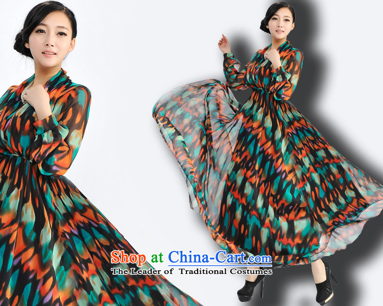 Gibez card empire model real patted three long-sleeved heap heap for advanced woven dresses leopard L picture, prices, brand platters! The elections are supplied in the national character of distribution, so action, buy now enjoy more preferential! As soon as possible.