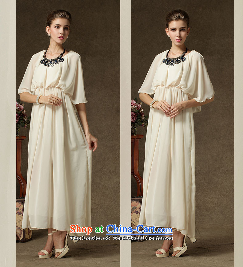 Gibez Card Dili advanced chiffon dresses dress solemn ultra-long skirt with respect to the link apricot M brand, prices, picture platters! The elections are supplied in the national character of distribution, so action, buy now enjoy more preferential! As soon as possible.